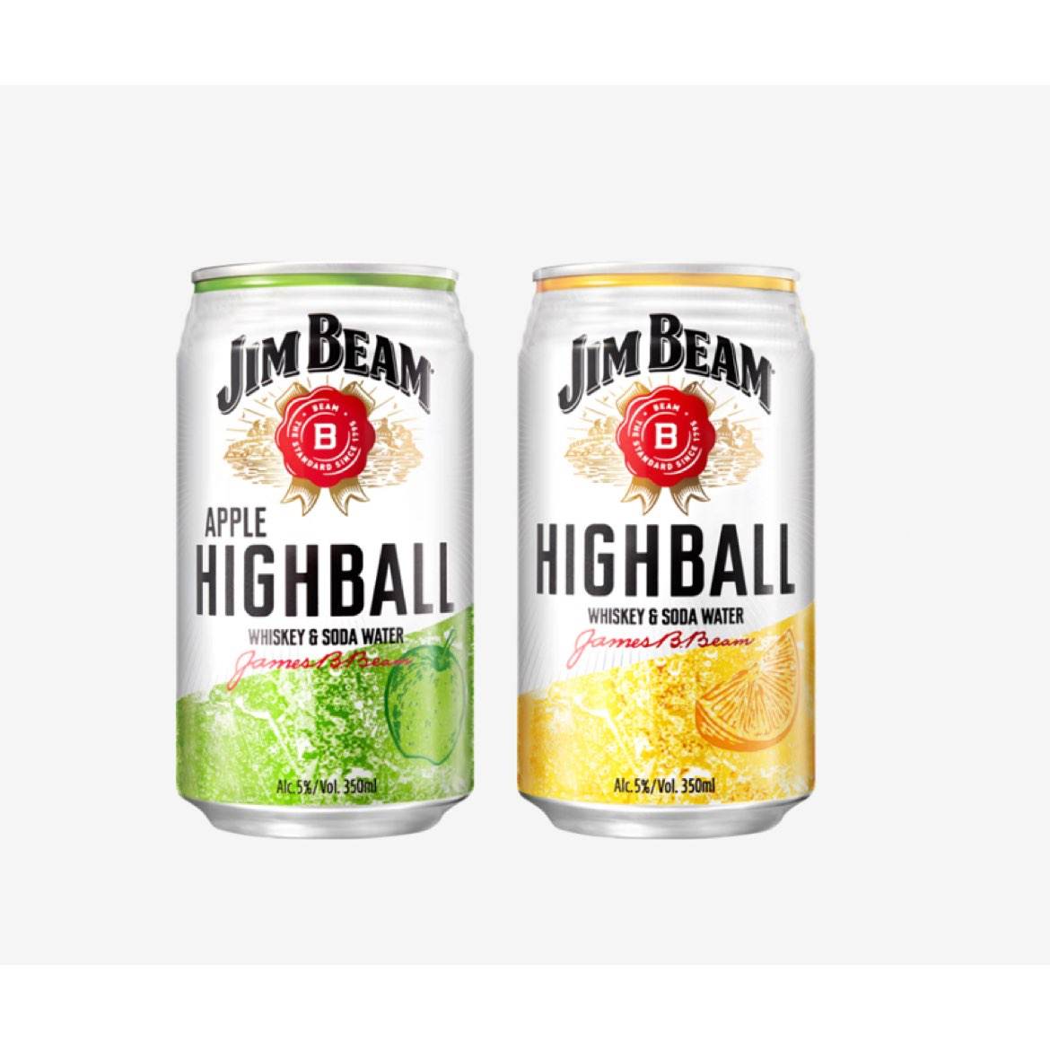 金宾（Jim Beam）嗨棒波本威士忌配制酒预调酒350ml*2罐 双口味组合 6.83元包邮