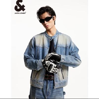 JACK&JONES 杰克琼斯 男装小立领水洗宽松休闲牛仔夹克 183.15元 包邮(需凑单)