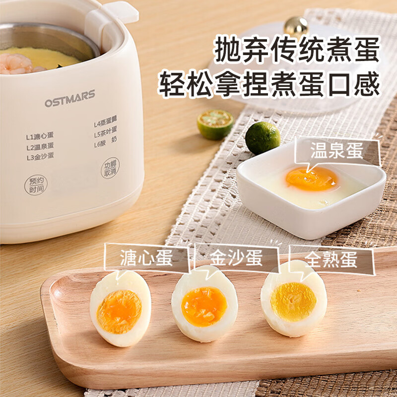 OSTMARS 煮蛋器蒸蛋器自动断电家用小型迷你多功能蒸蛋羹煮鸡蛋机 59.9元（需