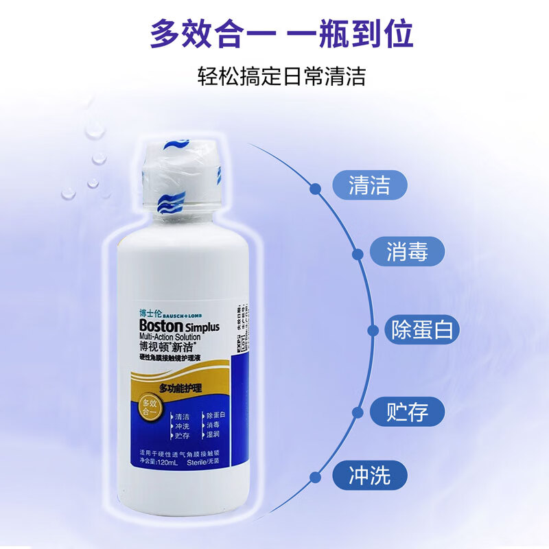 BAUSCH+LOMB 博士伦 博视顿 新洁RGP硬性角膜接触镜护理液 120ml 66.5元（需买3件