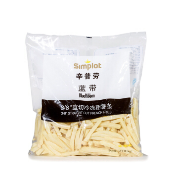 辛普劳 蓝带黄金3/8 直切粗薯条 2kg 20.92元（需买5件，需用券）