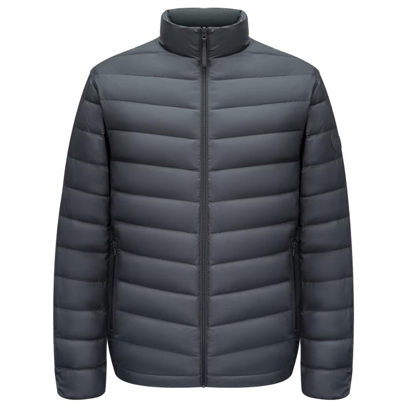 波司登 春季短款轻薄羽绒服男90绒三防立领保暖父亲节外套B250131005 黑色|8056