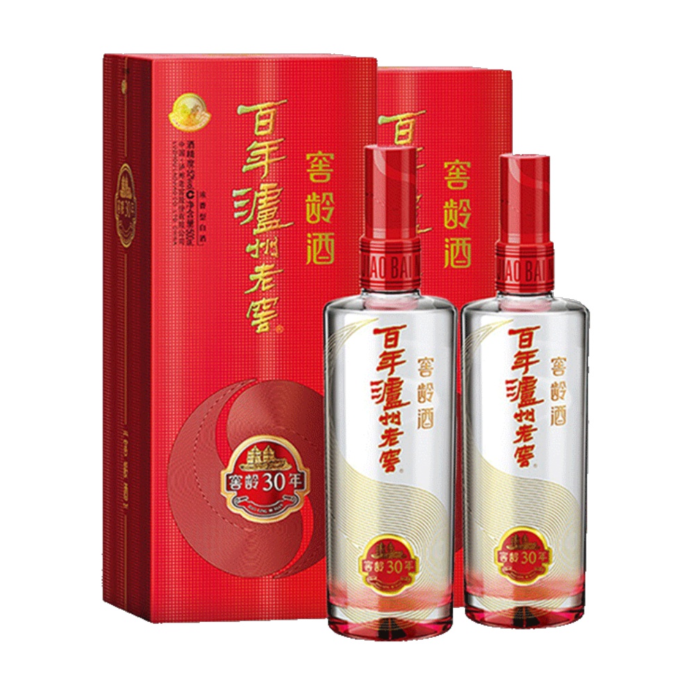 移动端、京东百亿补贴：泸州老窖 窖龄30年 52%vol 浓香型白酒 500ml*2瓶 417.1元