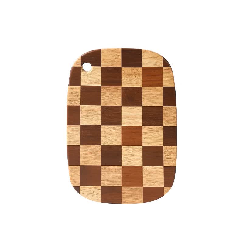 艾格辰 棋盘格橡胶木双面加厚菜板 99.6元