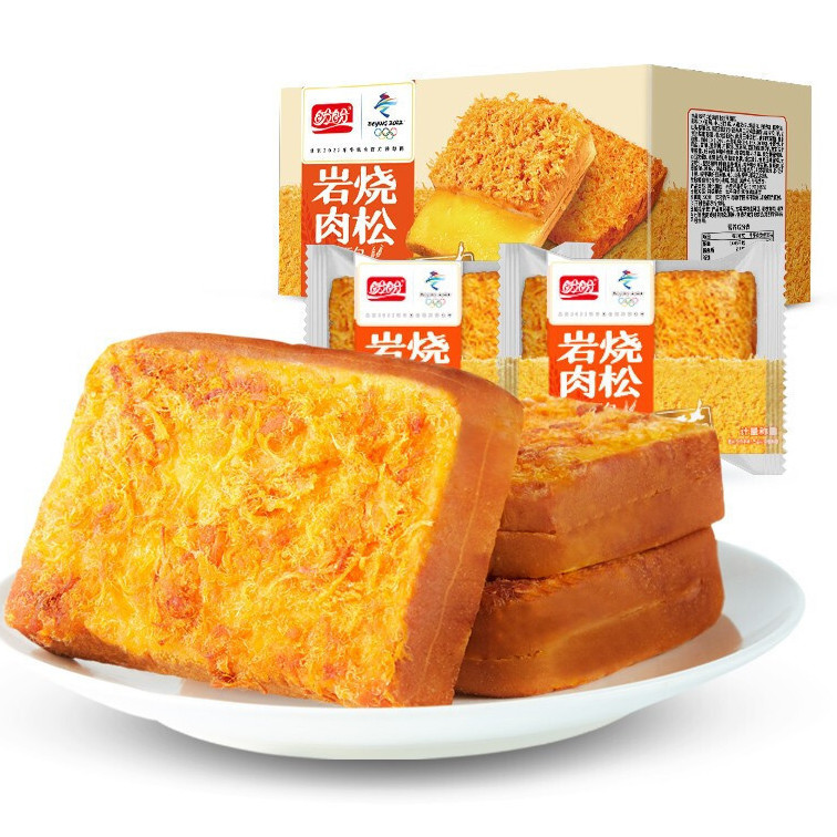 移动端、京东百亿补贴:盼盼 岩烧肉松吐司面包 520g/箱 15.1元