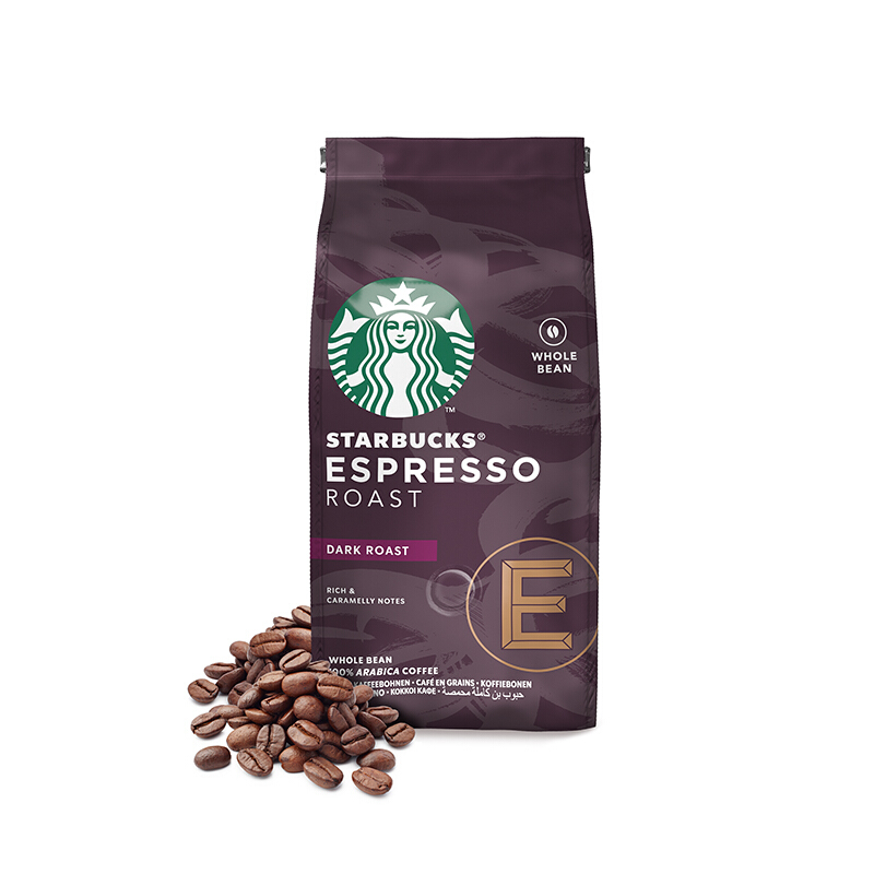 STARBUCKS 星巴克 意式浓缩 深度烘焙 咖啡豆 200g 58.64元