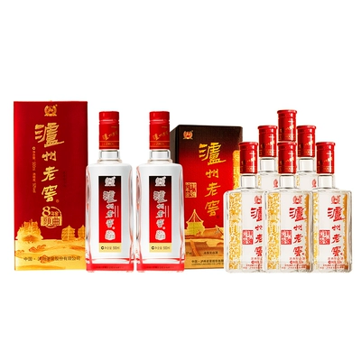 88VIP：泸州老窖 六年窖 52度 浓香型白酒 500ml*6瓶 +和之礼 500mL*2瓶 574.94元包