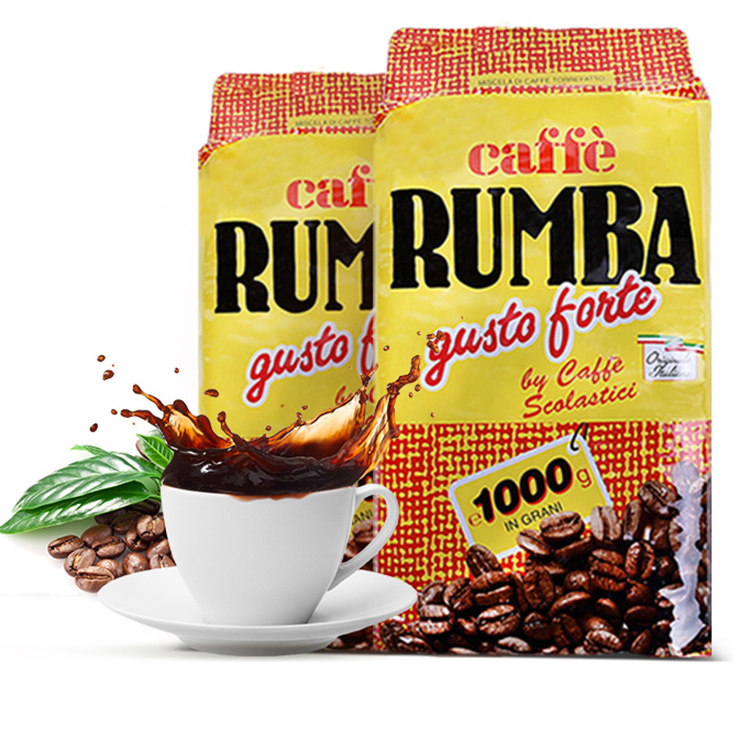 Rumba 麦德龙意大利原装进口RUMBA特香咖啡豆1kgx2包意式咖啡现磨口粮豆 133元