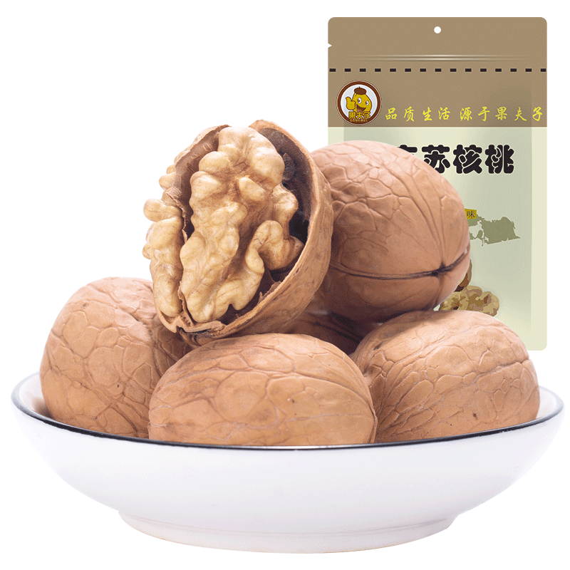 需弹券：果夫子新疆阿克苏薄皮核桃500g 6.06元