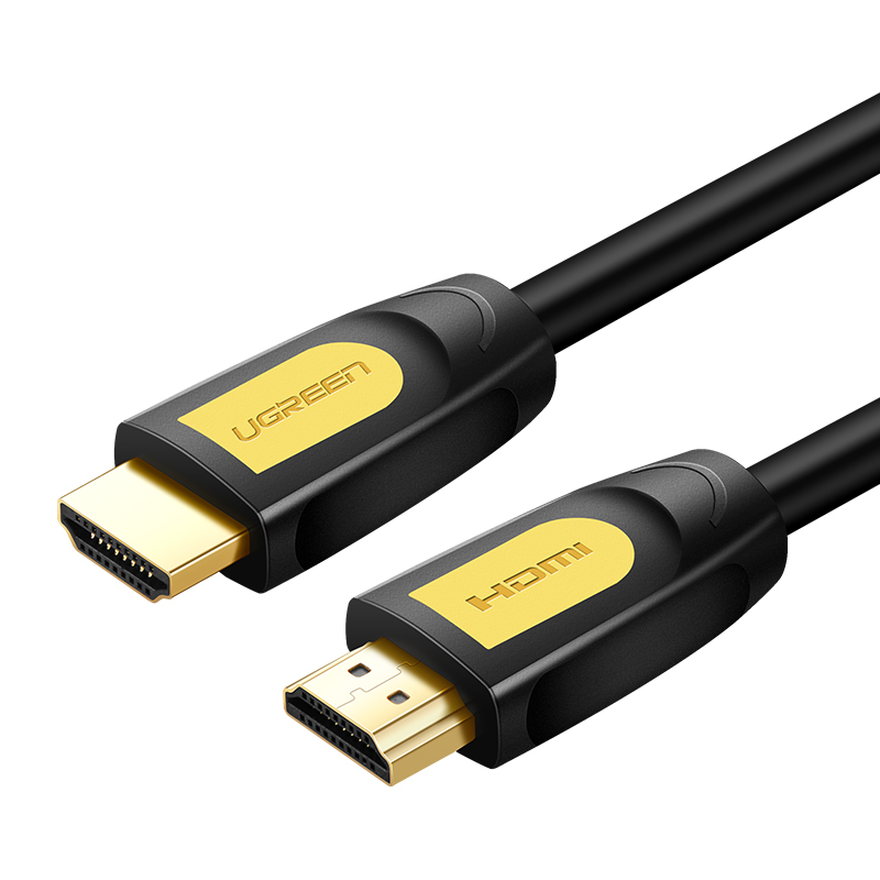 UGREEN 绿联 HD101 HDMI2.0 视频线缆 0.75m 黄黑头 圆线 11.9元