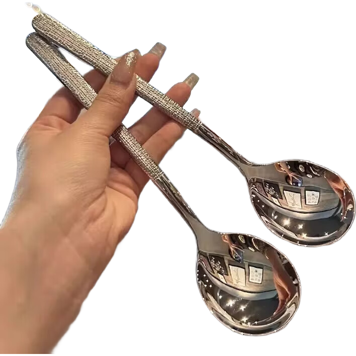 旅行配件 401不锈钢 冰纹勺 便携 1把 1.01元