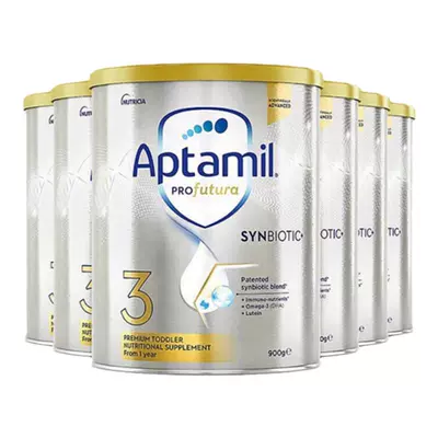 Aptamil爱他美升级版白金婴幼儿奶粉3段1-3岁助力眼脑发育900g*6 1239元包税