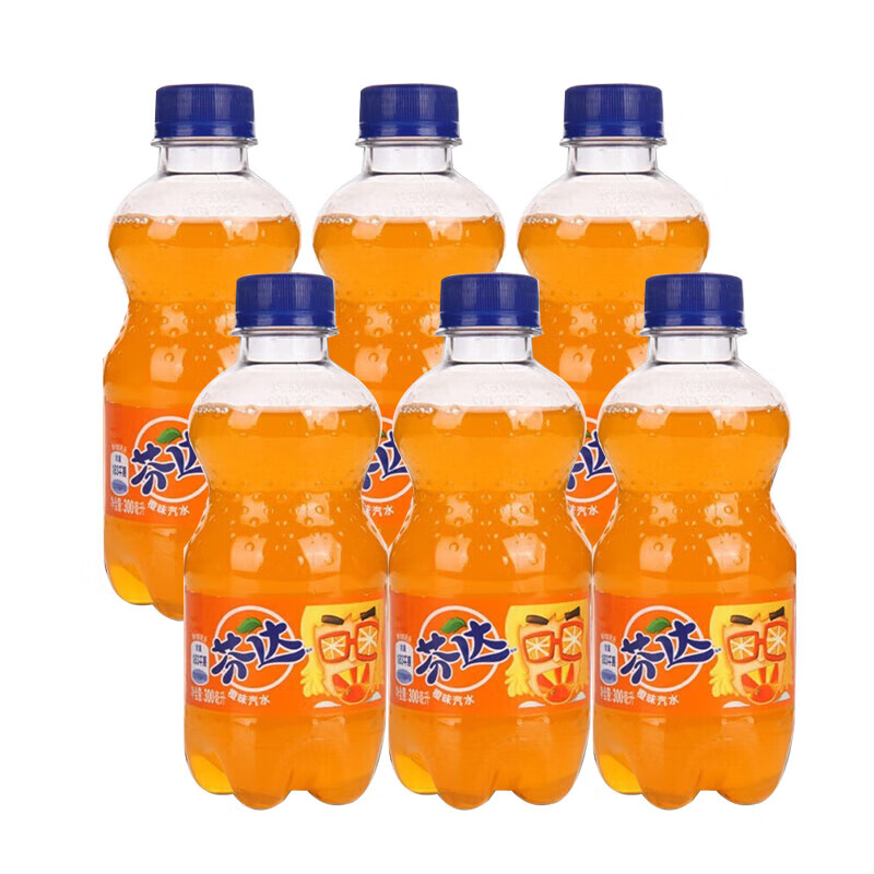 Coca-Cola 可口可乐 Fanta 芬达 可口可乐（Coca-Cola）芬达300ml*6瓶 6.5元（需用券