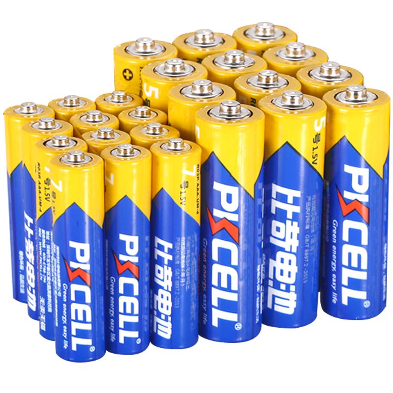 （Pkcell）比苛 碳性环保耐用电池5号20粒+7号20粒【共40粒】 16.9元包邮（需用