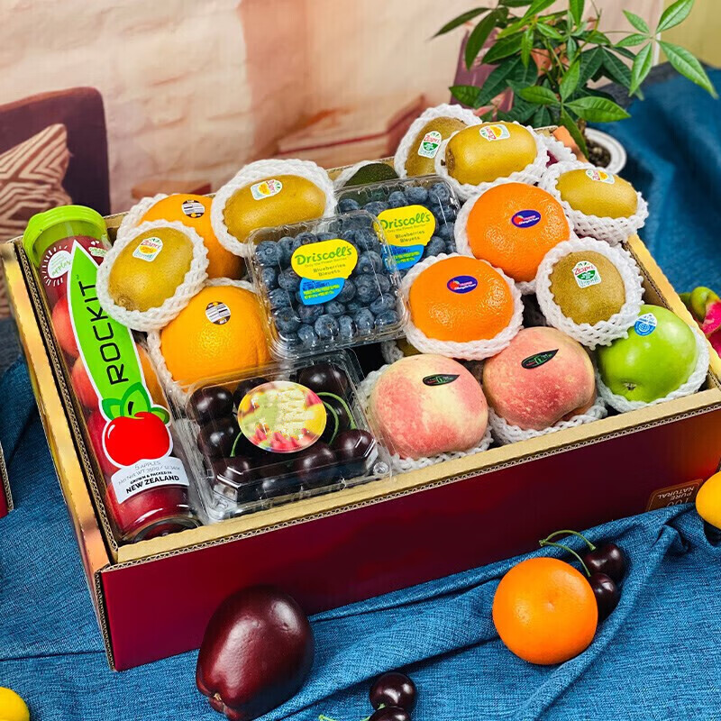 移动端、京东百亿补贴：京农鲜 水果礼盒混搭 新鲜水果应季10种组合高端果