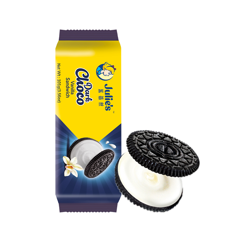 今日必买：茱蒂丝 巧克力香草味 夹心饼干 101g 6.56元