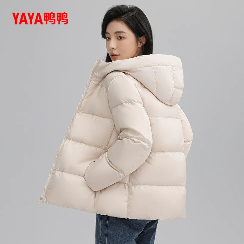 YAYA 鸭鸭短款加厚羽绒服女2026冬季新款好看休闲防寒保暖鸭绒流行外套 66.9