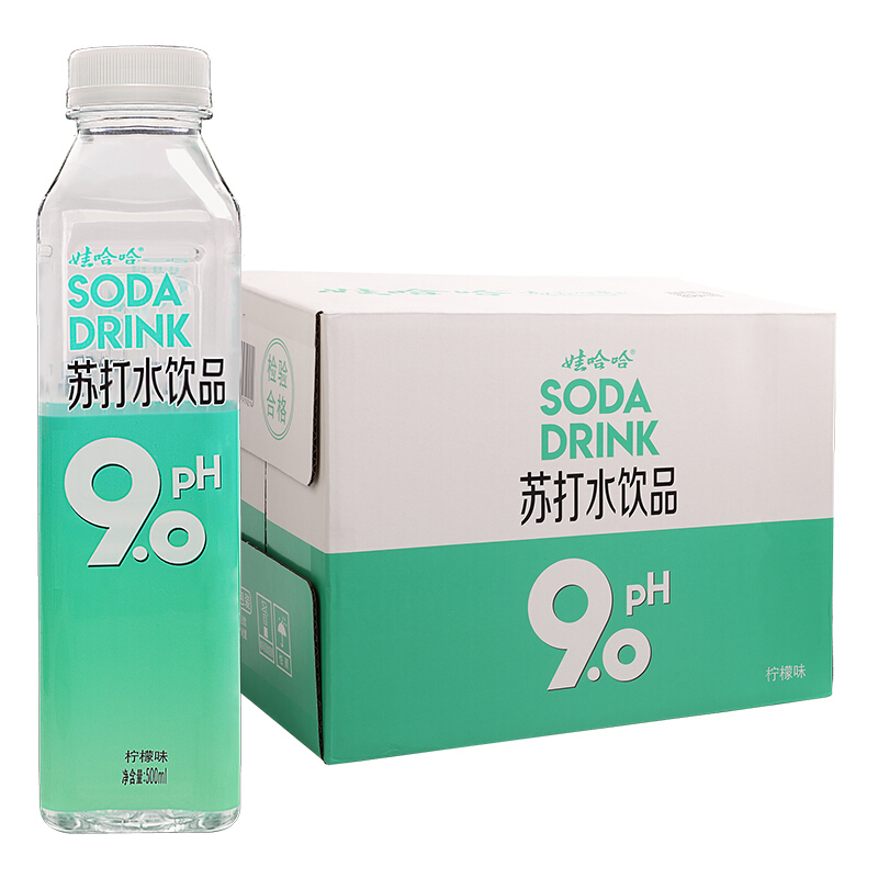 娃哈哈 pH9.0柠檬味苏打水500ml*15瓶 52.4元