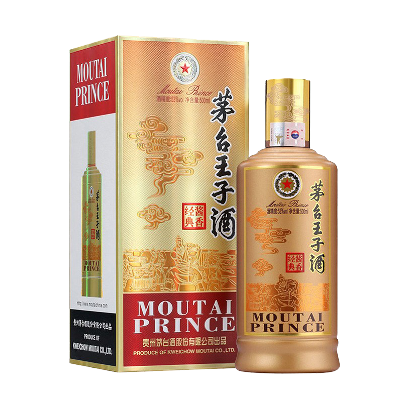 PLUS会员:茅台（MOUTAI）茅台王子酒53度 酱香型高度白酒 53度 500mL 1瓶 237.51元