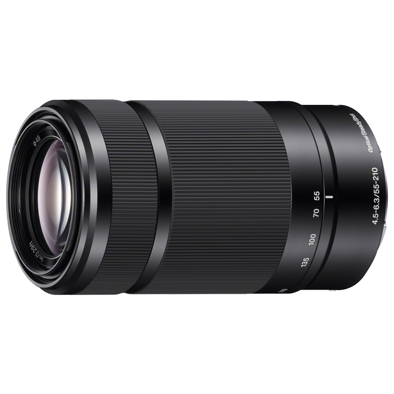 Plus:索尼（SONY）E 55-210mm F/4.5-6.3 OSS APS-C画幅远摄大变焦微单相机镜头 黑色E