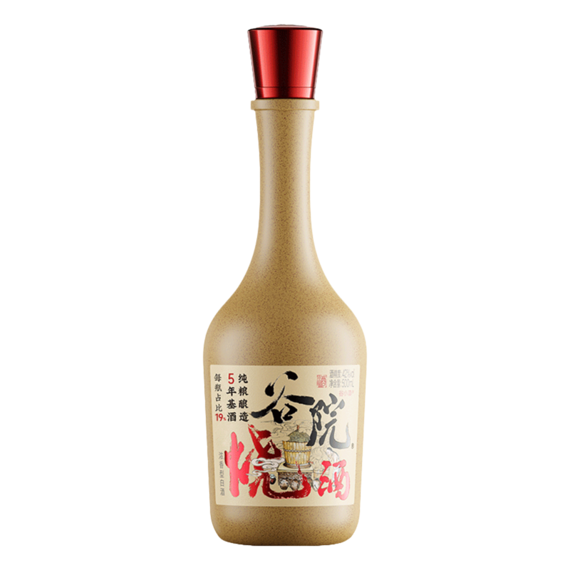 谷小酒 谷院烧酒黄瓶 浓香型42度 500ml ￥14.9