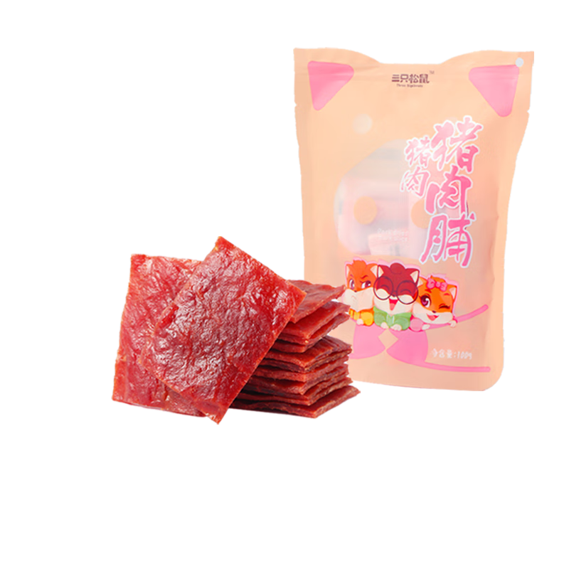 百亿补贴：三只松鼠 猪肉脯 经典原味100g 袋装 7.9元