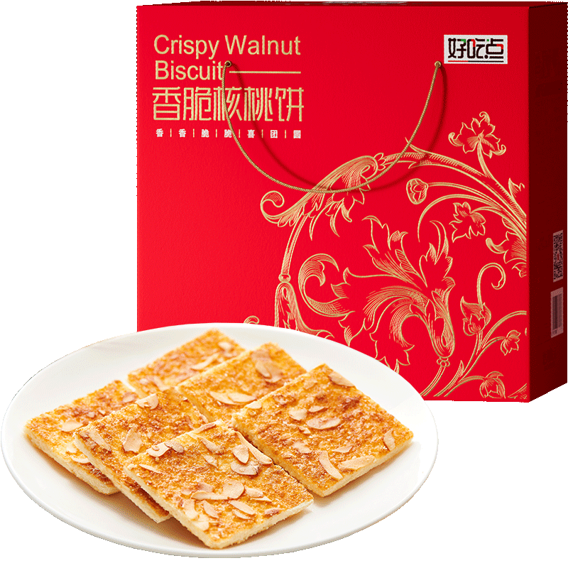 88VIP：好吃点 香脆核桃饼 550g*1盒 10元（返5元猫超卡、需用券）