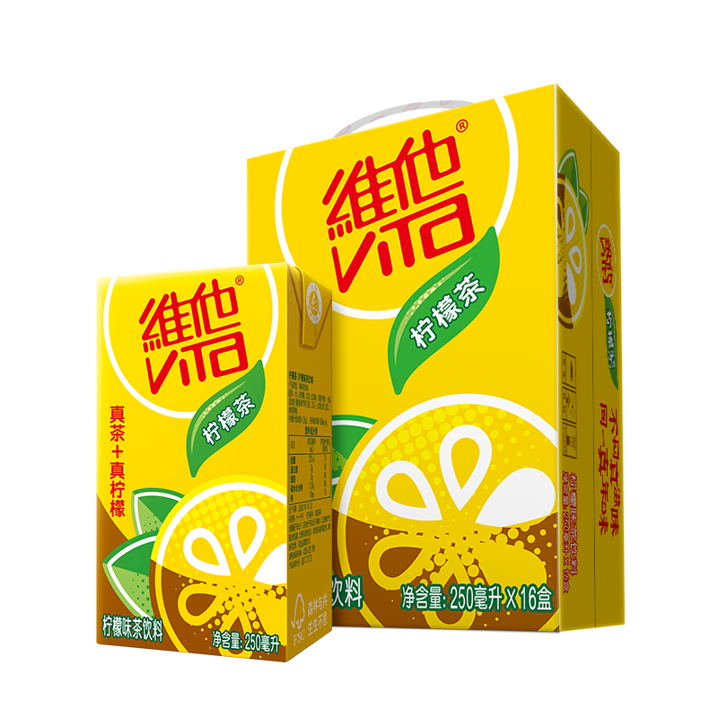 维他原味柠檬茶250ml*16盒 券后34.9元