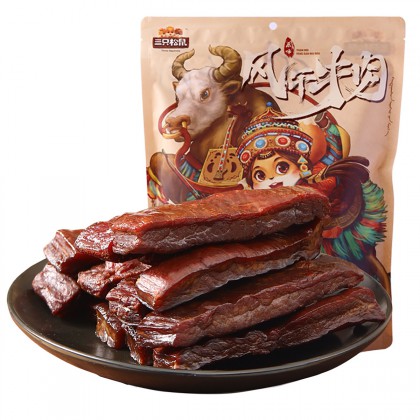 三只松鼠 风干牛肉 500g 52.1元（需用券）