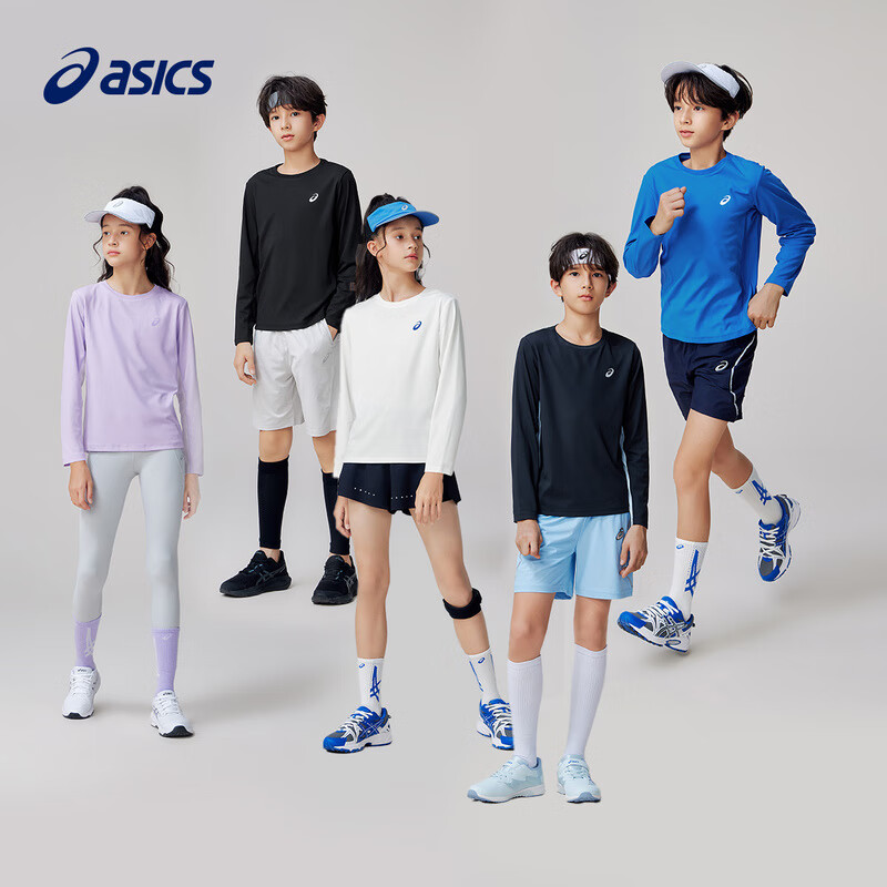 ASICS 亚瑟士 儿童运动速干T恤 00白色 73元