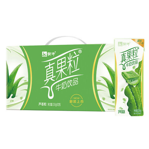 蒙牛真果粒草莓/椰果/芦荟/桃果粒250ml 27.5元