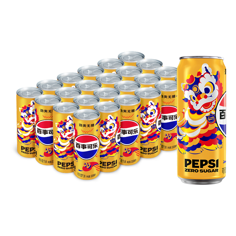 PLUS: pepsi 百事 无糖黑罐 330ml*24听 27.51元