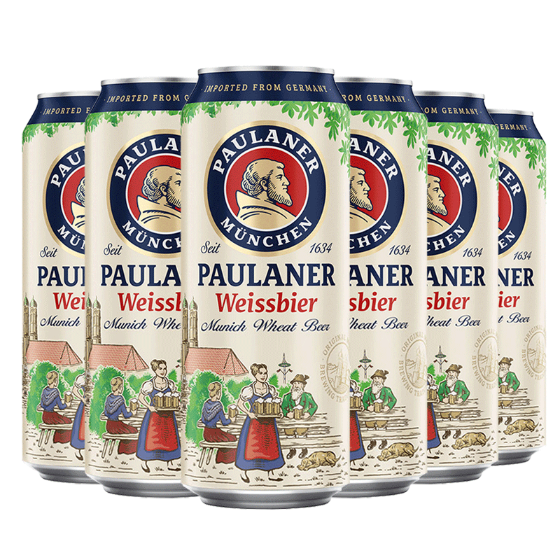 PAULANER 保拉纳 柏龙/保拉纳500ml*5罐装德国PAULANER精酿啤酒听装临期 31.8元（需