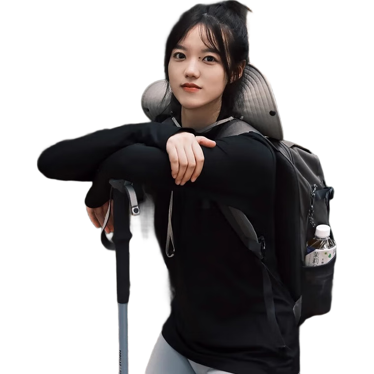 迪卡侬 秋冬跑步户外运动保暖女士拉链长袖速干T恤肉粉色-5195482 69.9元