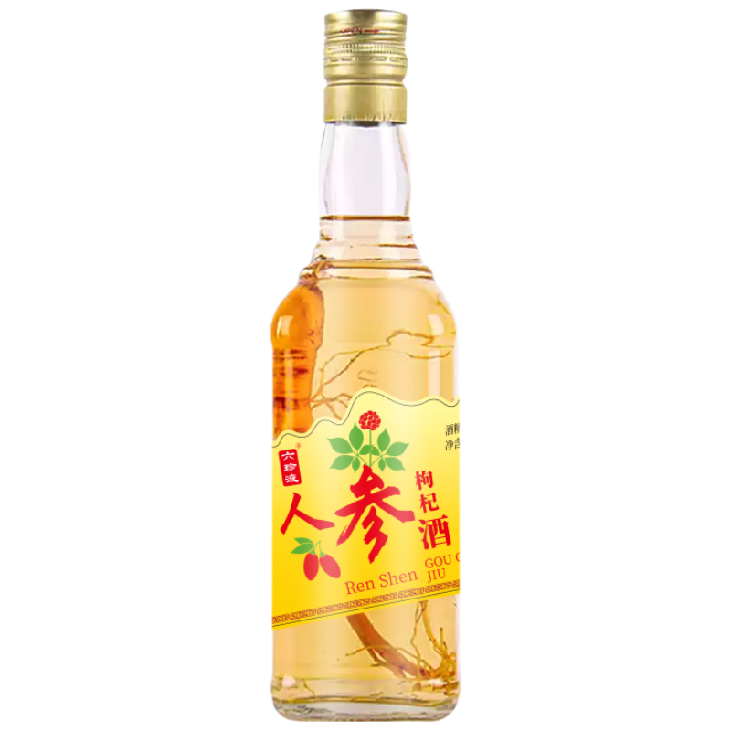 六珍液 人参枸杞酒 42度 500ml 17.81元