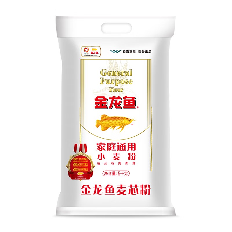 金龙鱼 家庭通用小麦粉 5kg 袋装 17.5元