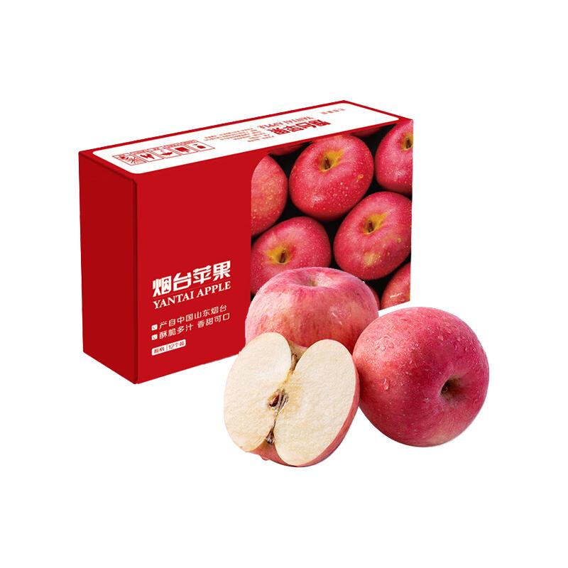 京鲜生 烟台红富士苹果 单果190-240g 2.6kg 礼盒装 38.17元