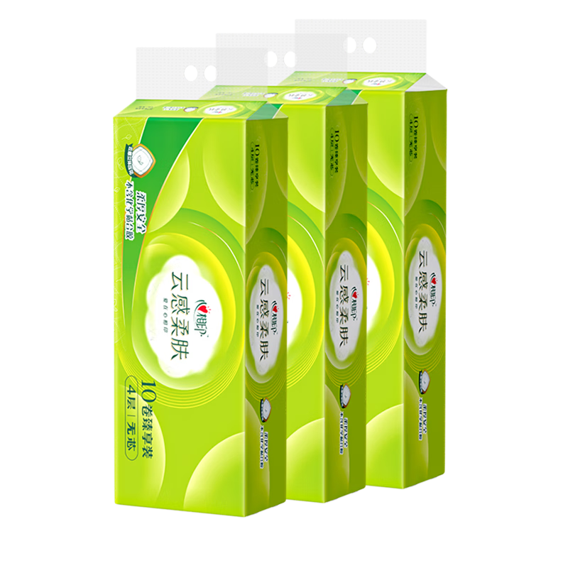 心相印 云感柔肤卷纸 4层 (70g/卷*30卷 )*3件 62.7元(合20.9元/件)