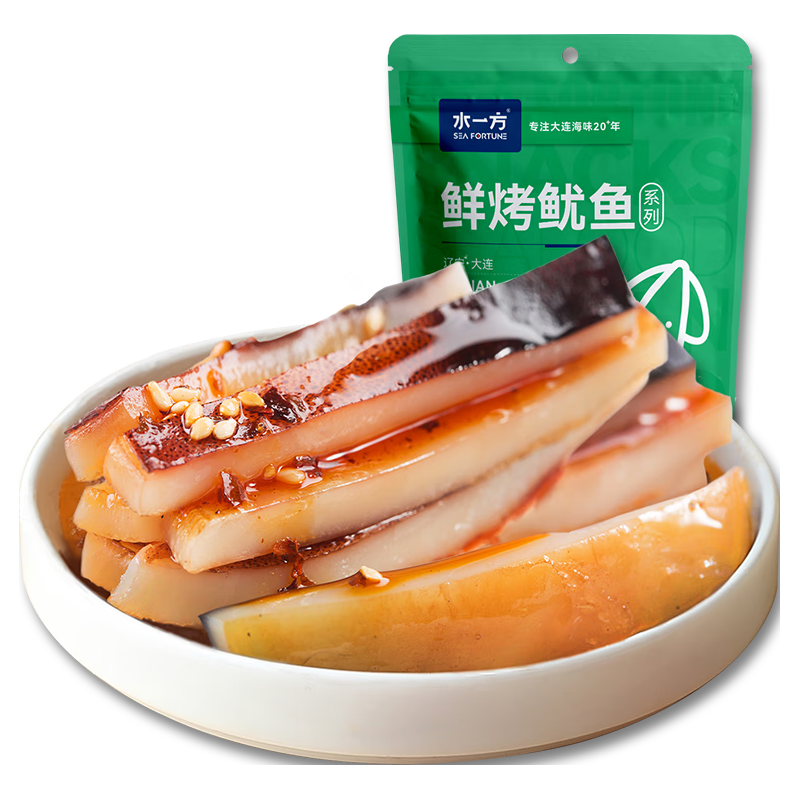 今日必买：水一方 烤鱿鱼条 50g 5.67元（需买6件，需用券）