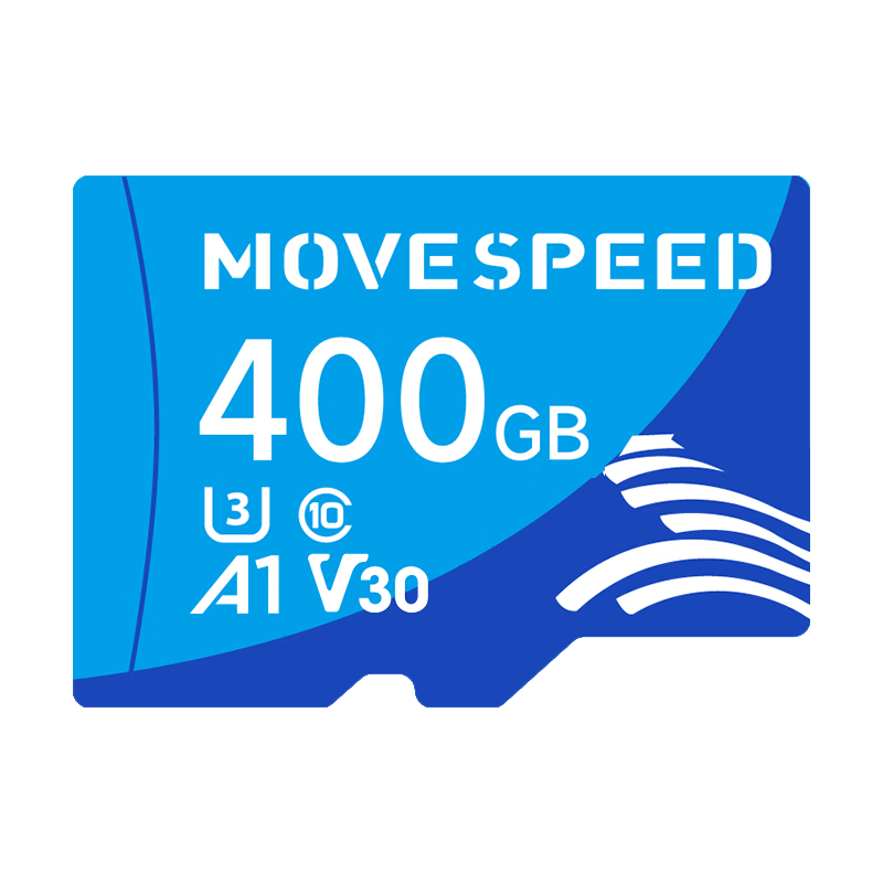 PLUS会员：MOVE SPEED 移速 YSTFT300 MicroSD存储卡 400GB（V30、U3、A2） 128.26元包邮（