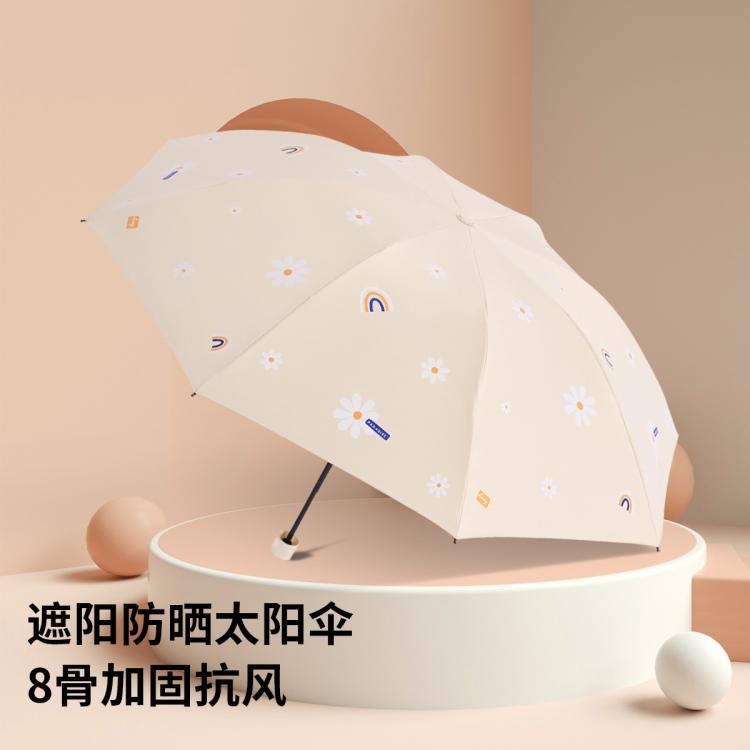 Paradise 天堂伞 五折伞 太阳伞黑胶防晒防紫外线晴雨两用伞 98cm 41元