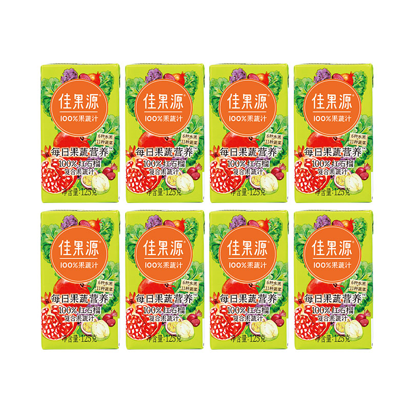 佳果源 红石榴复合果蔬汁 125g*8瓶 11.56元