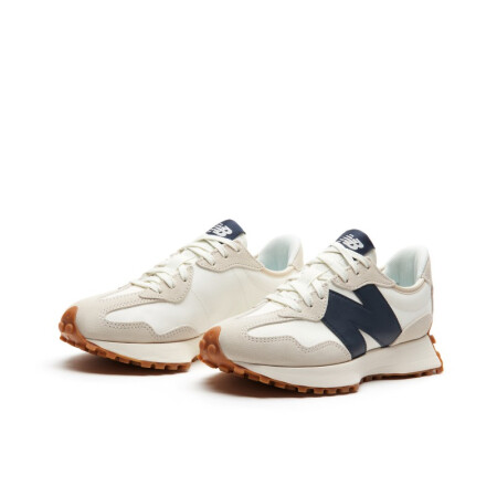 new balance NB327 官方休闲鞋女鞋复古舒适轻便百搭藏青色WS327KB运动鞋 灰色/米