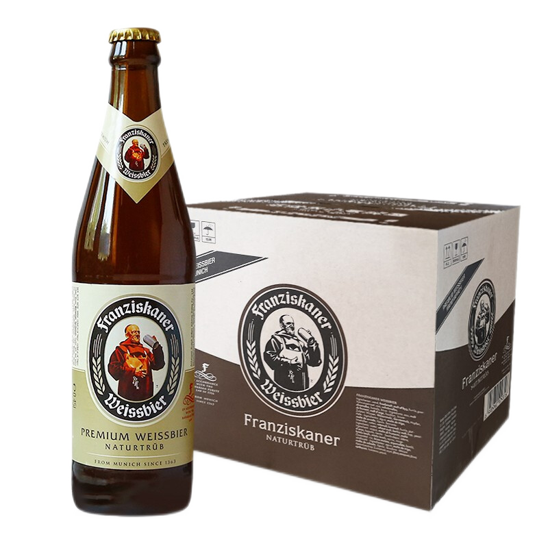 Franziskaner 范佳乐 教士 德国风味小麦白精酿啤酒 450ml*12瓶*2件+凑单 113.1元（