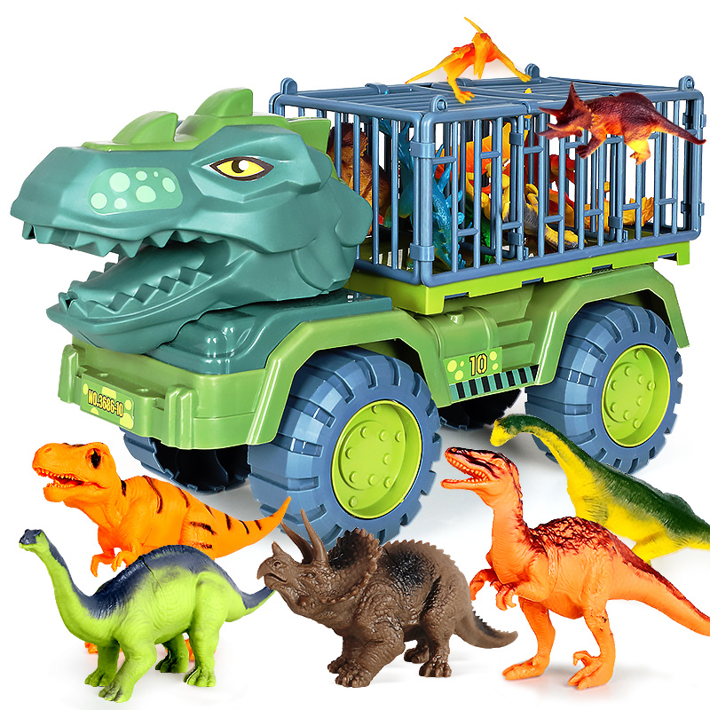 YiMi 益米 超大号恐龙工程儿童玩具车套装男孩益智霸王龙挖掘机汽车新年礼