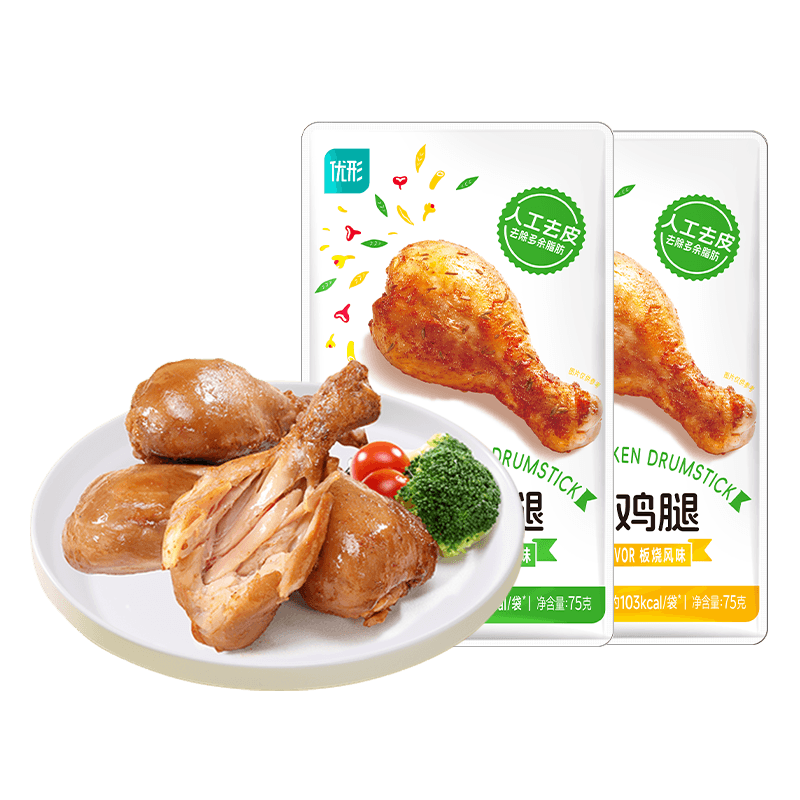 优形 国产去皮鸡腿 130g*10袋 混合口味 39元（需用券）