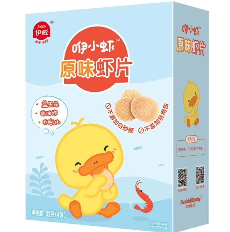 伊威 婴幼儿鲜虾片 原味 32g 7.35元