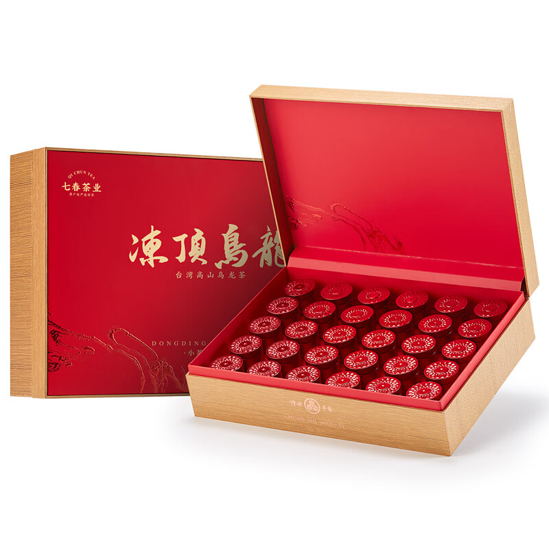 七春 茶叶礼盒 台湾冻顶乌龙茶 2023新茶台式高山茶浓香型500g 168元（需用券