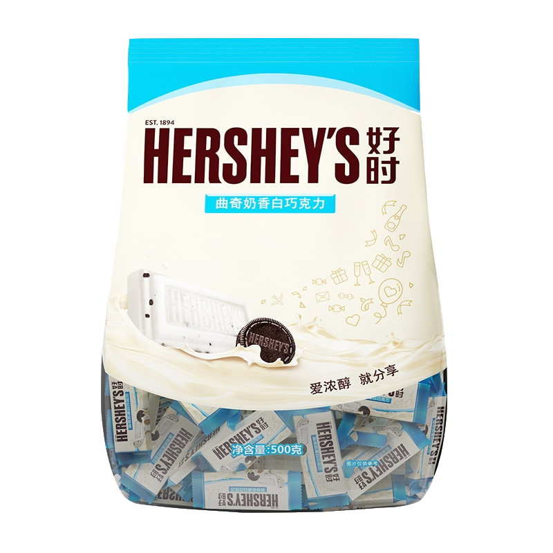 PLUS会员：Hershey’s 好时 排块巧克力 曲奇奶香脆乐多 500g *5件 179.67元包邮（