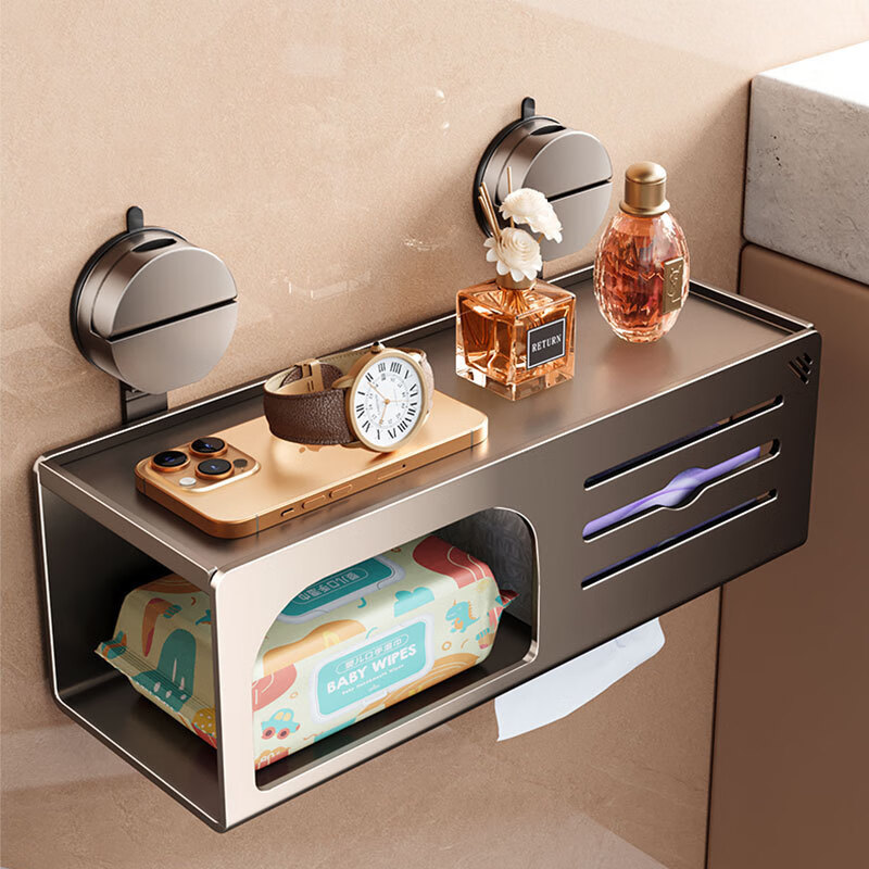 映棠 浴室厕纸盒吸盘式抽/卷双用 131.4元